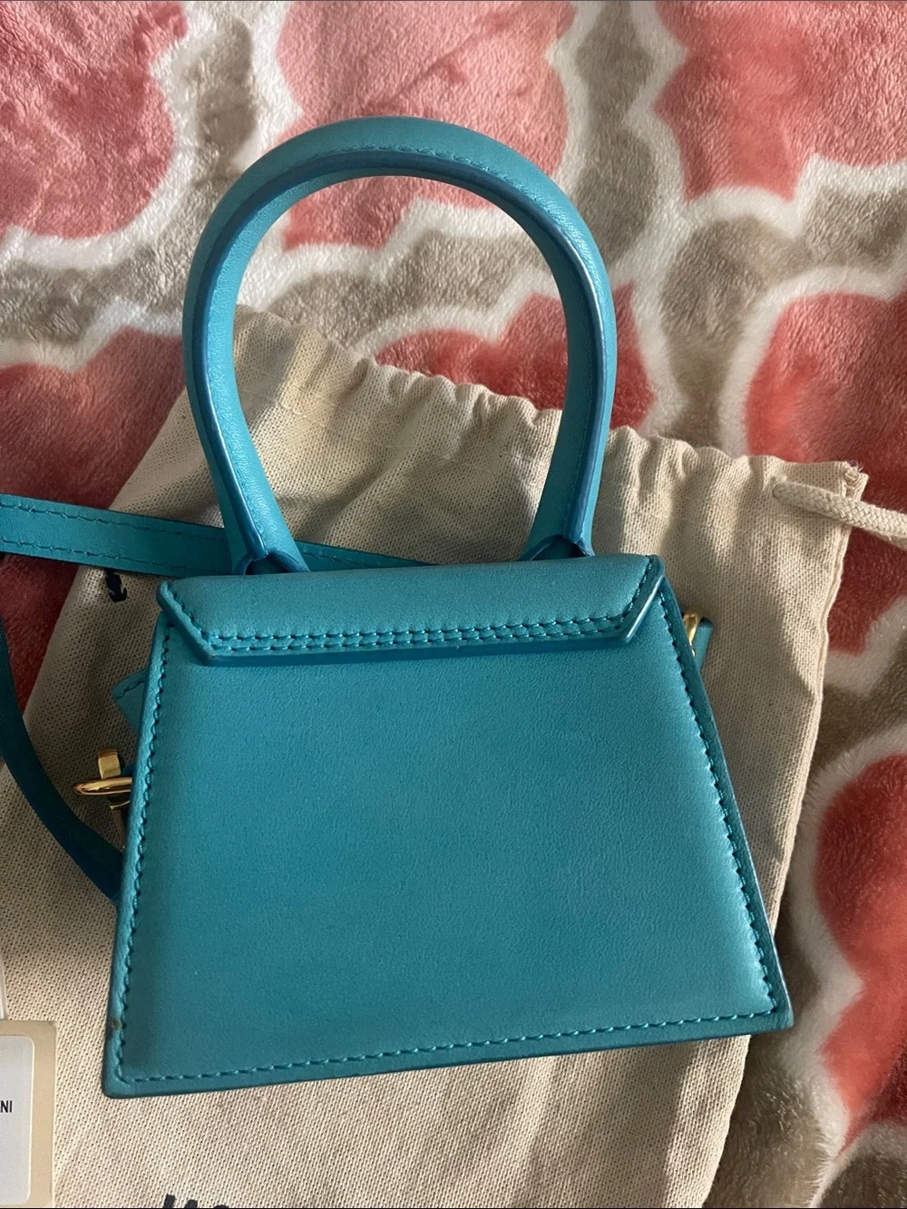 Jacquemus Mini Le Chiquito Bag in Turquoise Blue - Picture 2 of 5